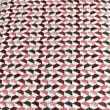 Pair of Benches with Red Patterned Fabric Upholstery, Italy