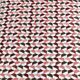 Pair of Benches with Red Patterned Fabric Upholstery, Italy