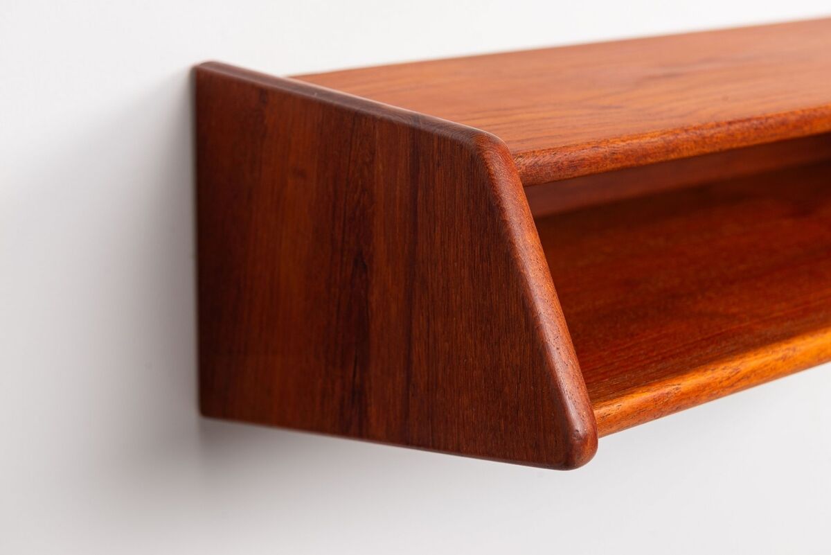 Aksel Kjersgaard floating nightstands No 24 in teak Odder Denmark 1960