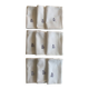 Lot de 9 serviettes à apéro brodées main - 25x25cm - coton