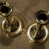 Pair of old torches candlesticks with binet Louis Philippe XIX ème Ht 20 cm ref A195/1