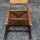 Set of 6 chairs and 2 armchairs, Brutalist style, 1950s