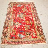 Hamadan vintage Oriental carpet 198 x 130 cm