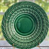 Large emerald green glazed earthenware bowl – Sarreguemines