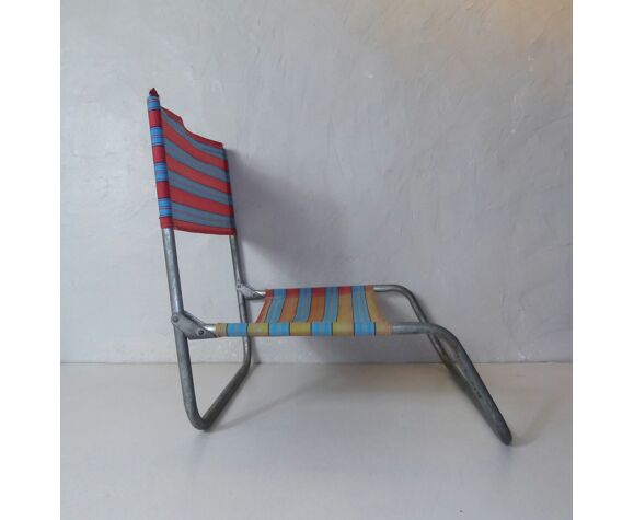 Chaise de plage camping vintage