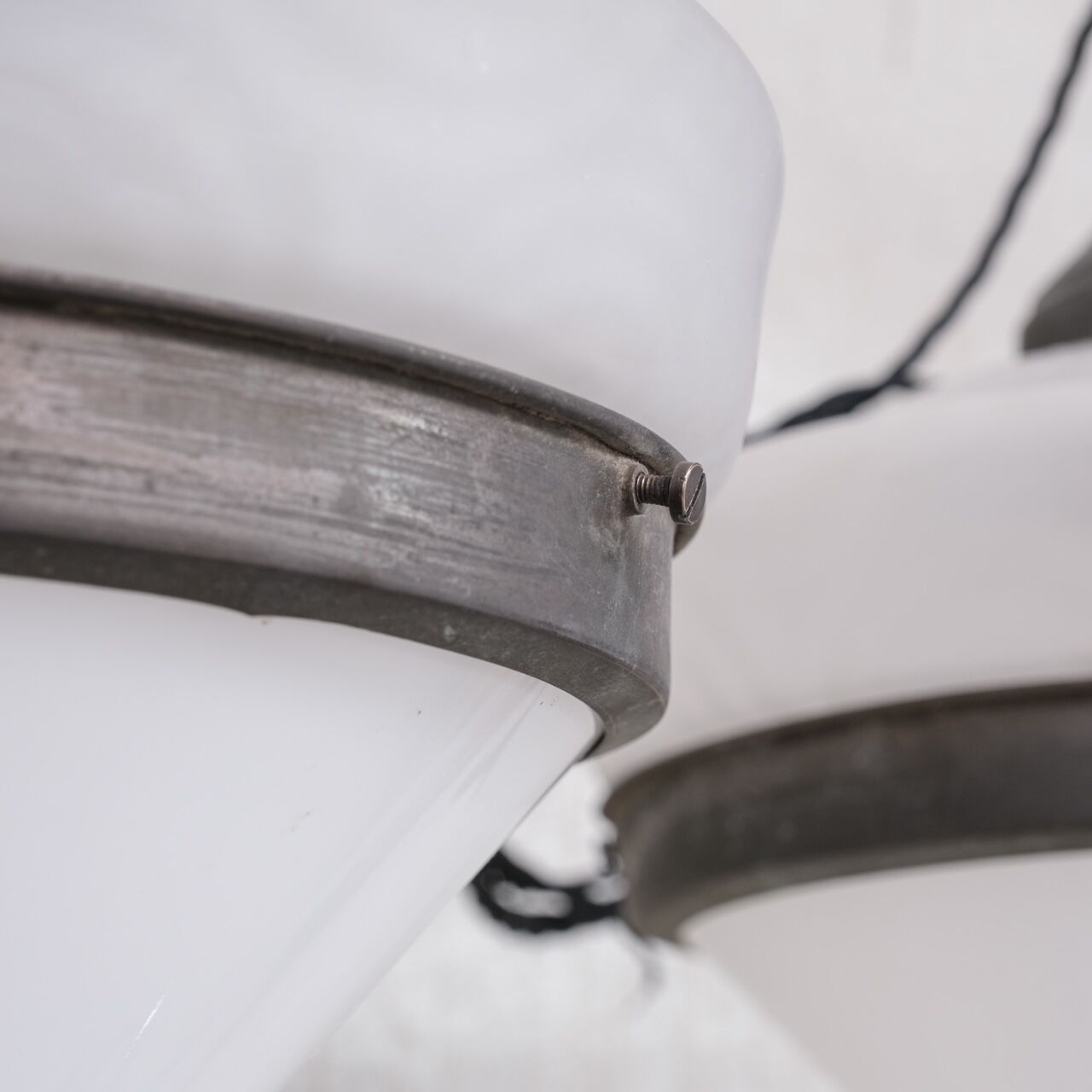 Pair of two tone french pendant lights