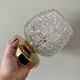 Vintage glass globe wall or ceiling light with diamond point.