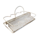 Perforated metal glass basket