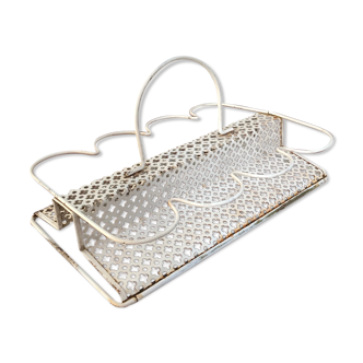 Perforated metal glass basket