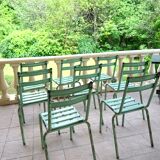 Set of 8 Art Prog metal garden chairs