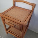 Rattan bedside cabinet