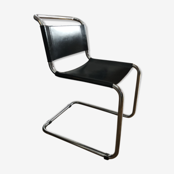 Bauhaus Breuer B33 black vintage leather chair