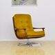 Swivel armchair in velor upholstery, 1970s
