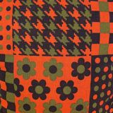 Vintage 70s flower cushion 38 x 38 cm