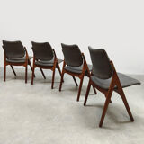 Vintage Scandinavian design dining chairs Olav Houg 1960