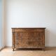 Antique wooden commode with pink marble.