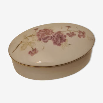 Fine porcelain box Les decors de Montdauphin floral decor