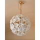 Italian White Flowers Glass Sputnik Candlestick