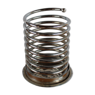 Umbrella of the 1970s door chromed metal spring