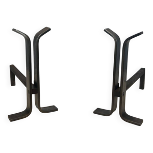 Paire de chenets modernistes