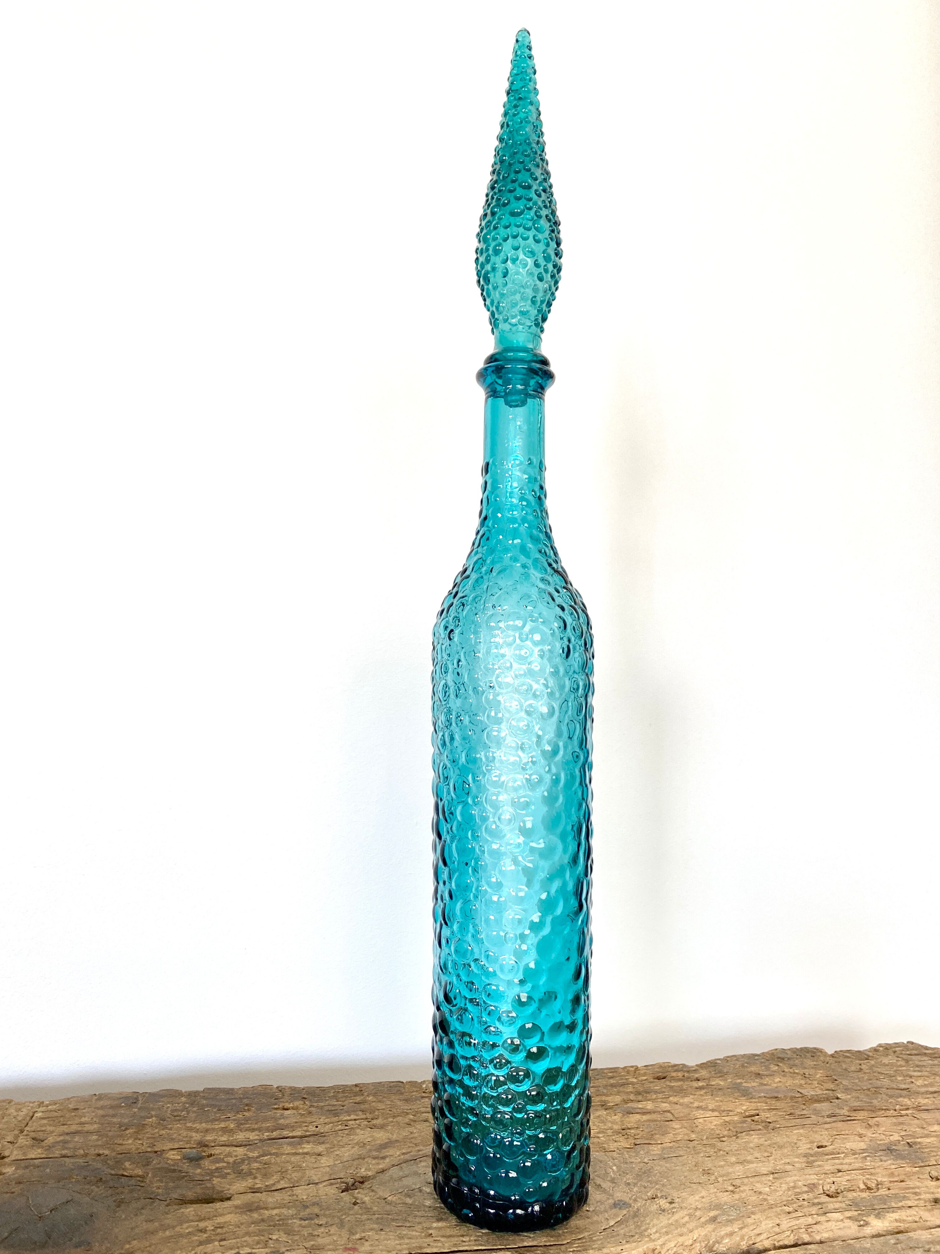 Turquoise blue Empoli decanter