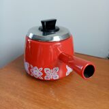 Enamelled red coffee maker
