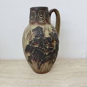 Vase vintage Scheurich d'Allemagne de l'Ouest à décor de chevaux, années 1970