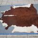 Cowhide color auburn and white 200x200cm
