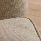 Pair of Italian wingback lounge chairs reupholstered