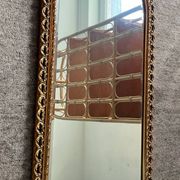 Ancien miroir en bois doré et verre biseauté
