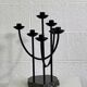 Metal candle holder and black quartz base