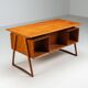 Svend Age Madsen freestanding desk in teak H.P. Hansen Denmark 1960