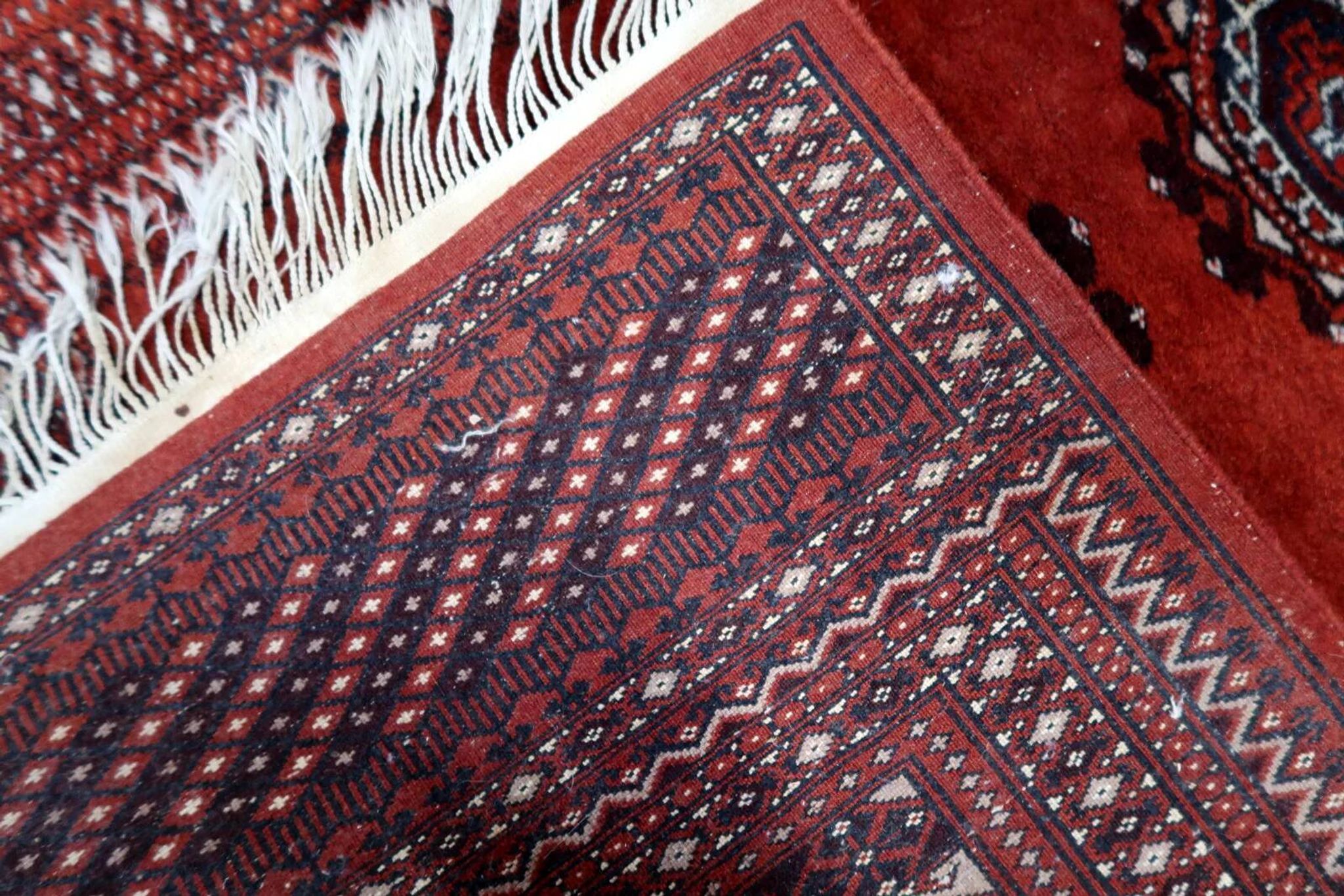 Tapis Boukhara ouzbek vintage fait main, 91 cm x 155 cm, années 1950