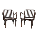 1950s Pair of Josef Frank Bentwood Armchairs no. 752 by Thon