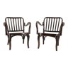 Paire de fauteuils josef frank bentwood n° 752 par thon années 1950