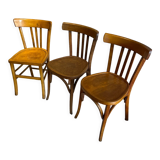 Set of 3 bistro chairs 1950/60