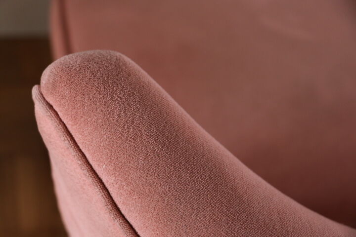 Fauteuil cocktail rose poudré