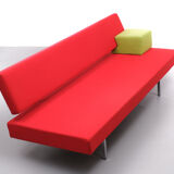 Martin Visser  red sofa day bed 1960s dutch