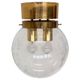 XXL Art Glass and Brass Ceiling Light, flushmount by Kamenicky Senov - 10pcs