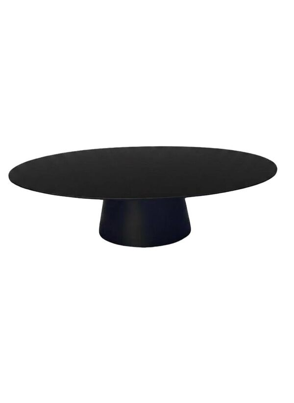 Table Basse Beside 75cm – Métal Thermo-laqué Noir – Maison de Vacances