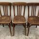 Lot de 3 chaises bistrots anciennes