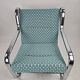 Set of 2 Italian chairs in chrome frame and completely reupholstered