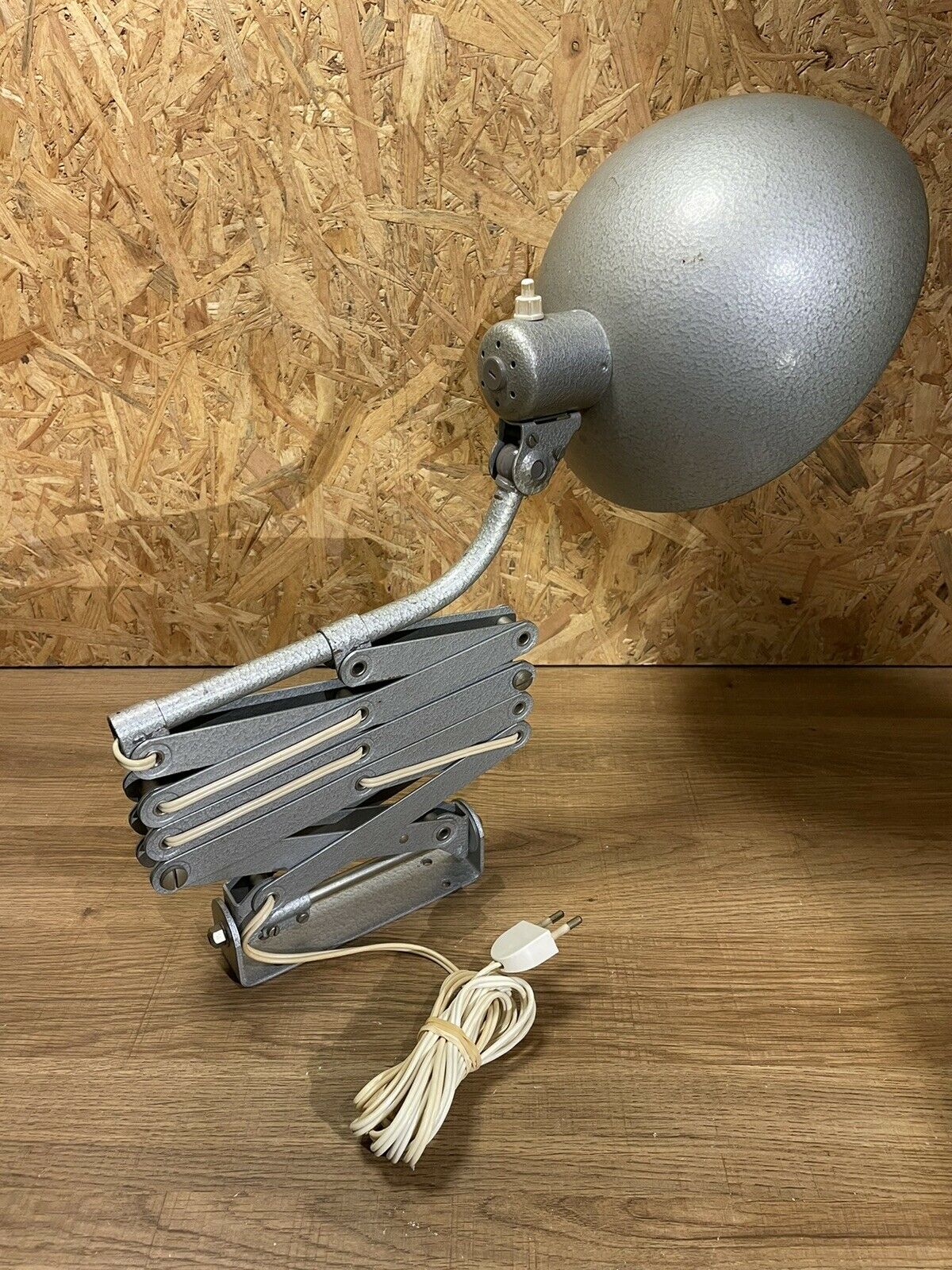 Beautiful accordion wall lamp 50,60', vintage lamp zigzag industrial design