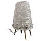 Lampe de table MCM "2/2" par JT. Kalmar en verre texturé et socle en laiton