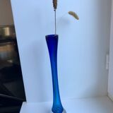 Soliflore vase in royal blue glass 70s