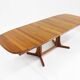 Table à manger ovale extensible danoise vintage en teck massif