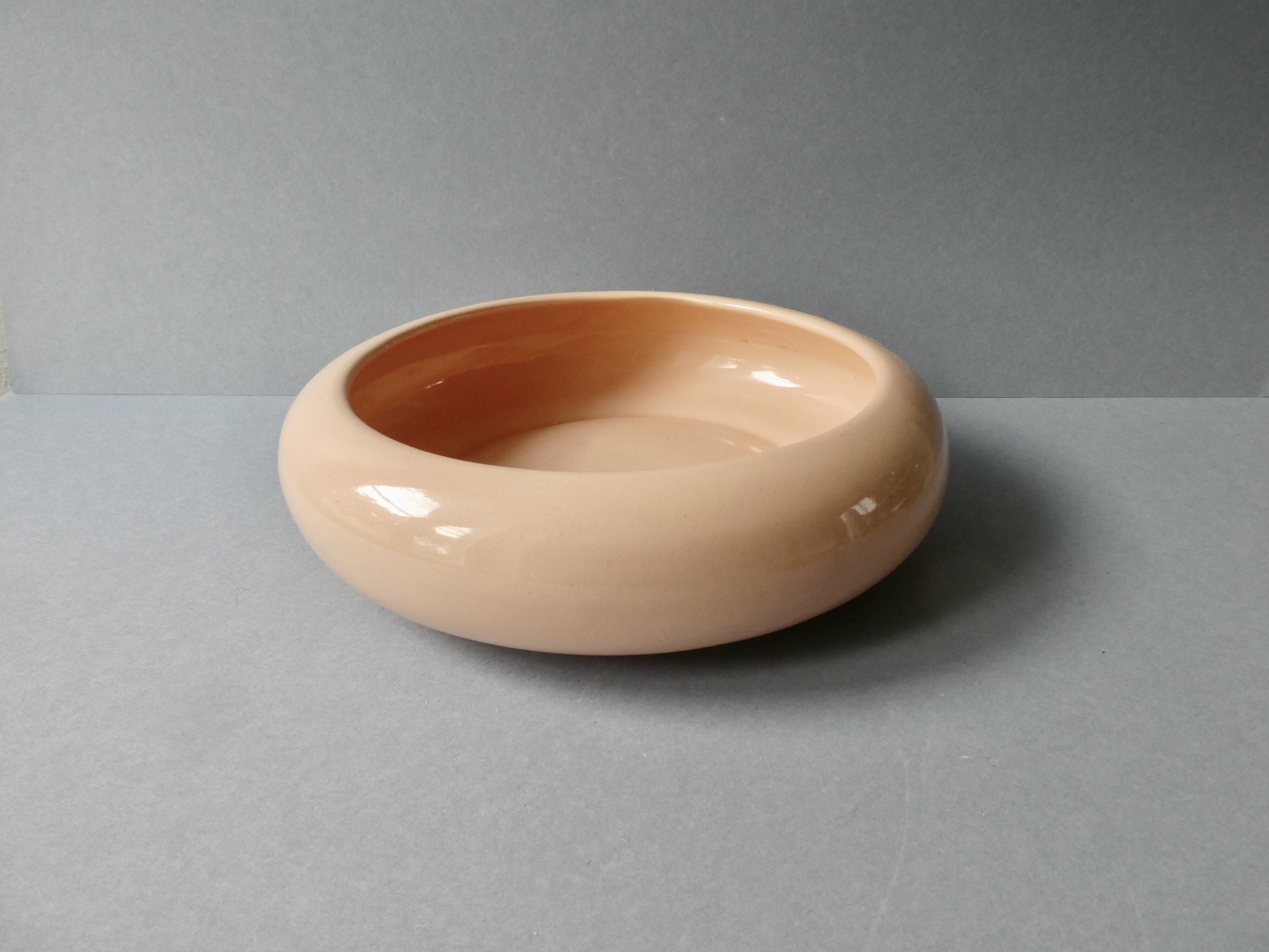 Pastel pink ceramic bowl, Habitat, 90s
