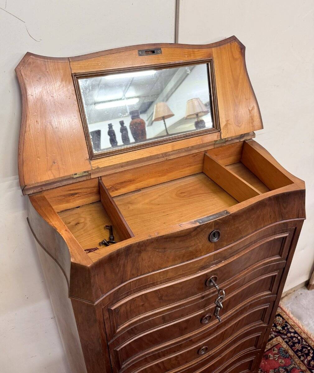 curved secretary in the guise of a Napoleon III period weekly desk