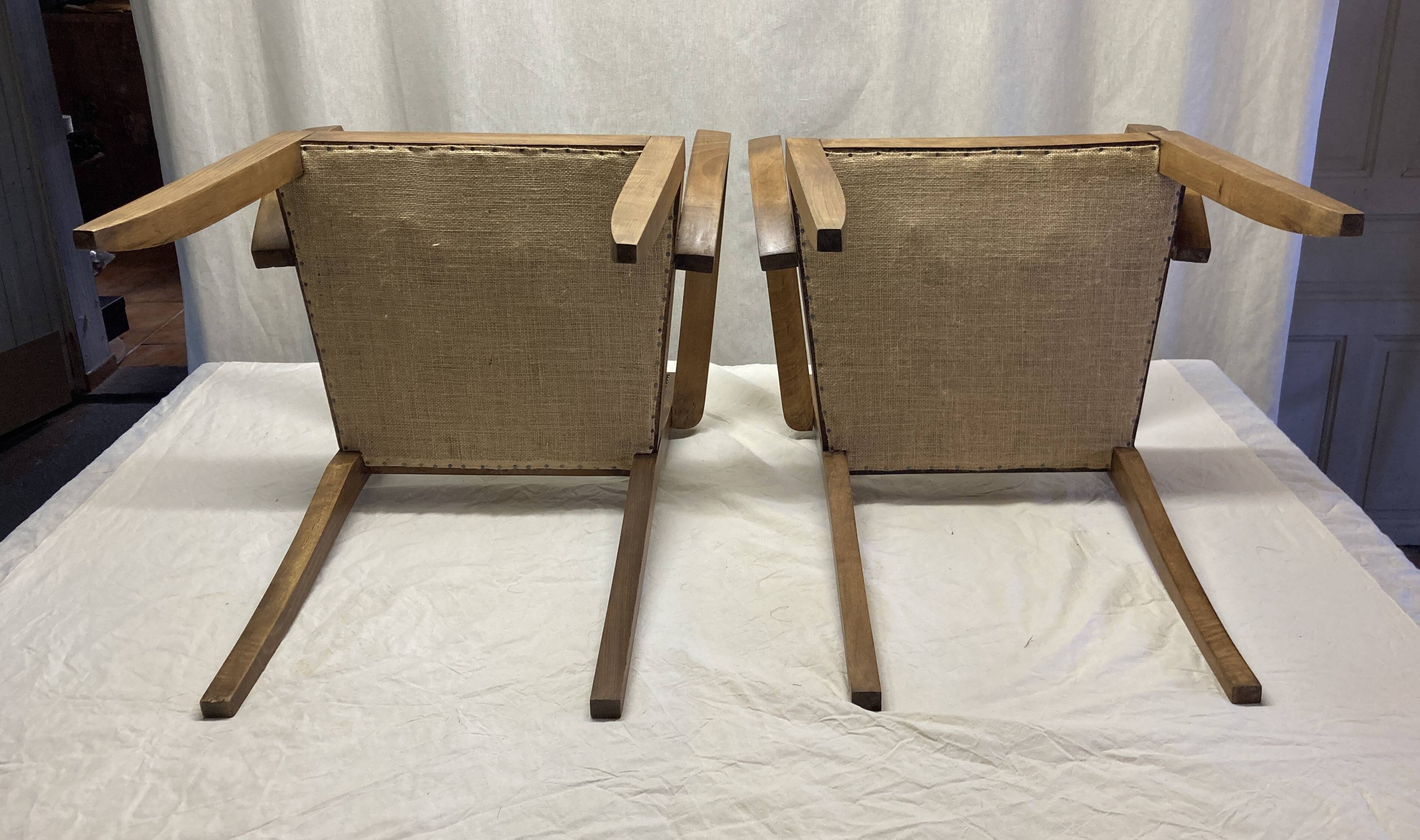 Paire de fauteuil Bridge
