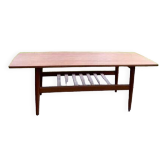 Table basse scandinave en teck modèle Groningen pour Samcom